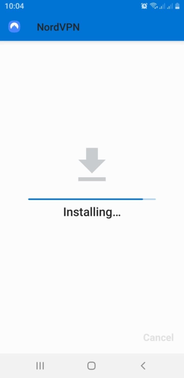 NordVPN for Android Installing Step 2